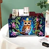 5D diy Diamond Painting Kunst dekorative Aufbewahrungsbox Holz Aufbewahrungskupplung (Eule)