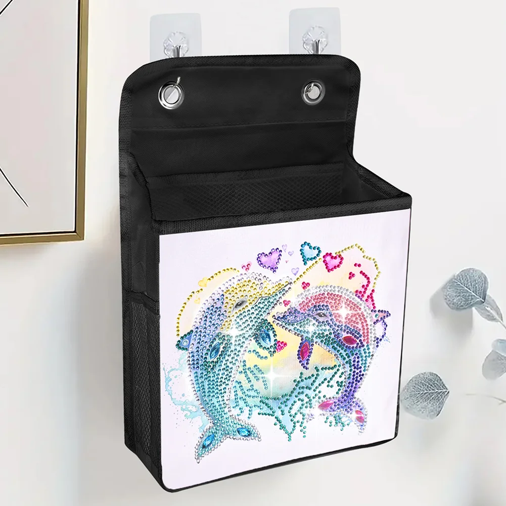 DIY Dolphin Diamond Painting Storage Bag Diamond Art Sundries Holder Bag