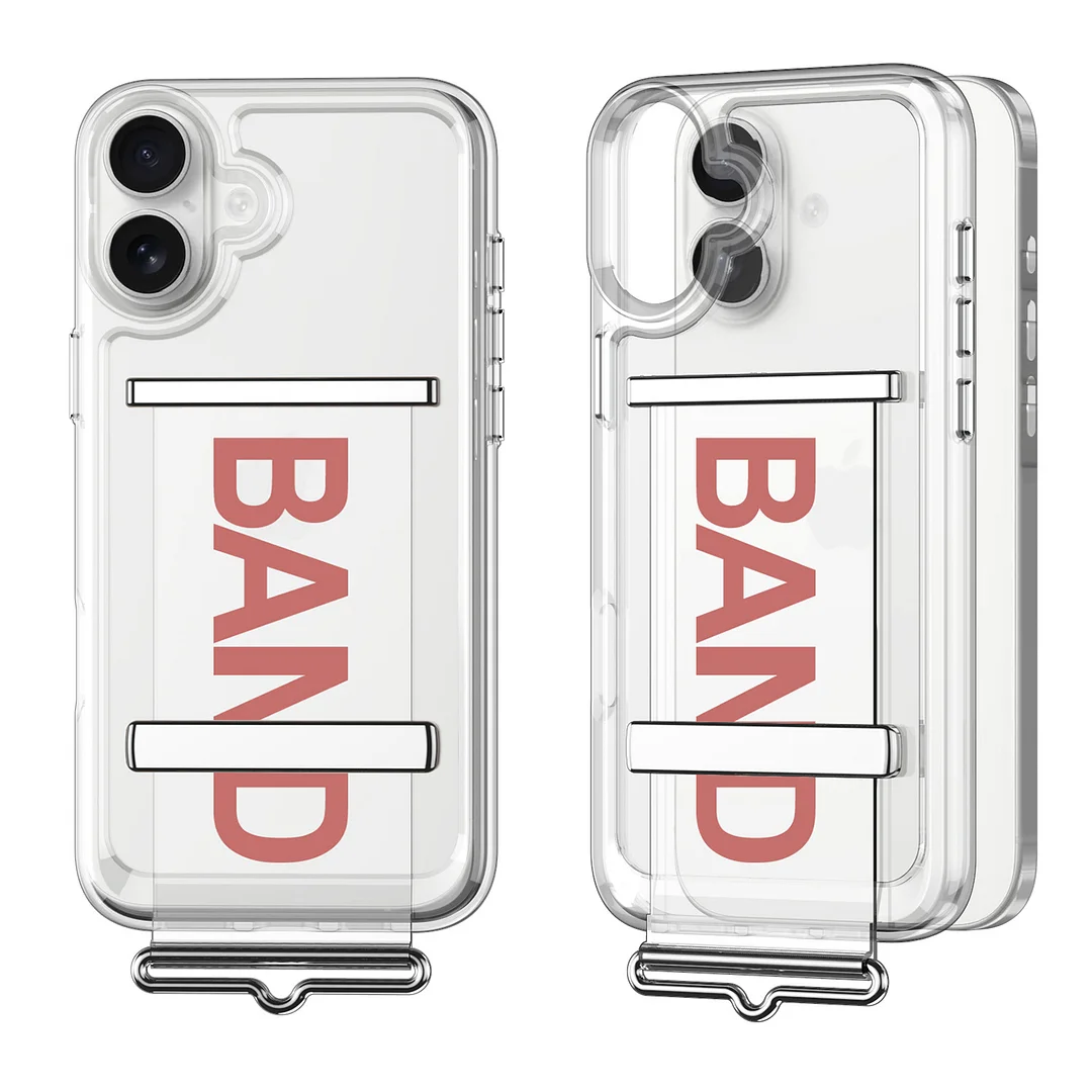 Suitable for iPhone 16 wristband bracket transparent mobile phone case