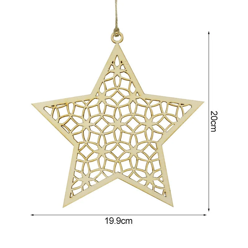 3Pcs Wooden Eid Mubarak Hanging Pendant Ornament Ramadan Kareem Gift Islam Muslim Home Table Decoration DIY Craft Party Supplies