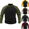 Men's Retro Solid Color Warm Sweatshirt - Suitable for Winter Outdoor Hiking