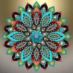 Mandala 40*40CM(Canvas) Full Round Drill Diamond Painting gbfke