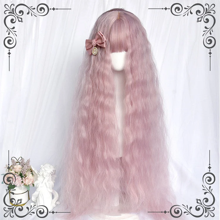 Lolita Pink Long Curly Wig BE1227