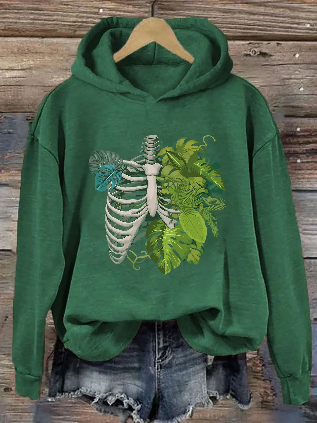 Skeleton Plant Body Hoodie