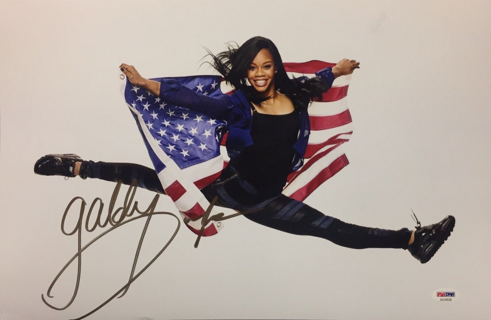 Gabby Douglas Signed 11x17 Photo Poster painting *Olympic Games *9x Gold Medalist PSA AD34536