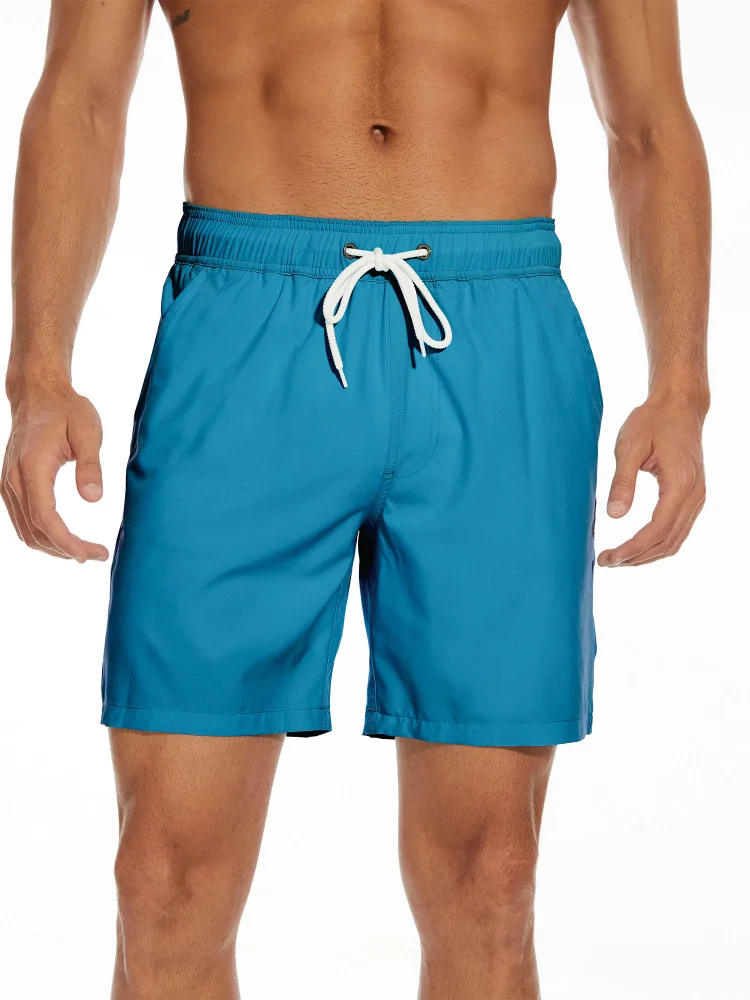 Mens Swim Trunks with Compression Liner Quick Dry Sports Beach Shorts for Men Swimming Board Shorts Bathing Suits with Pockets Swimwear Surfing S to XL