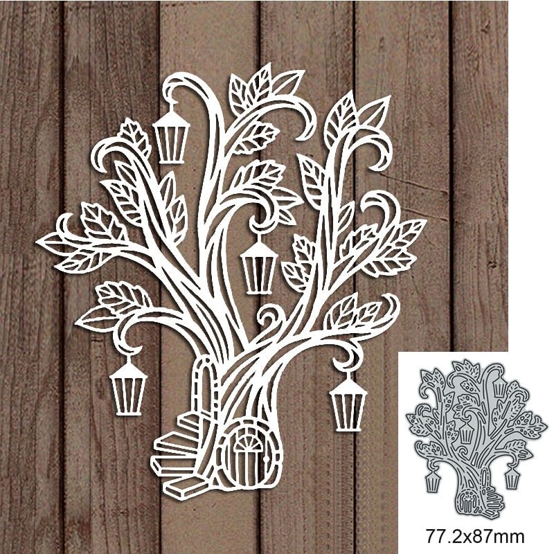 Tree  House  Metal Cutting Dies For DIY Scrapbook Cutting Die Paper Cards Embossed Decorative Craft Die Cut New