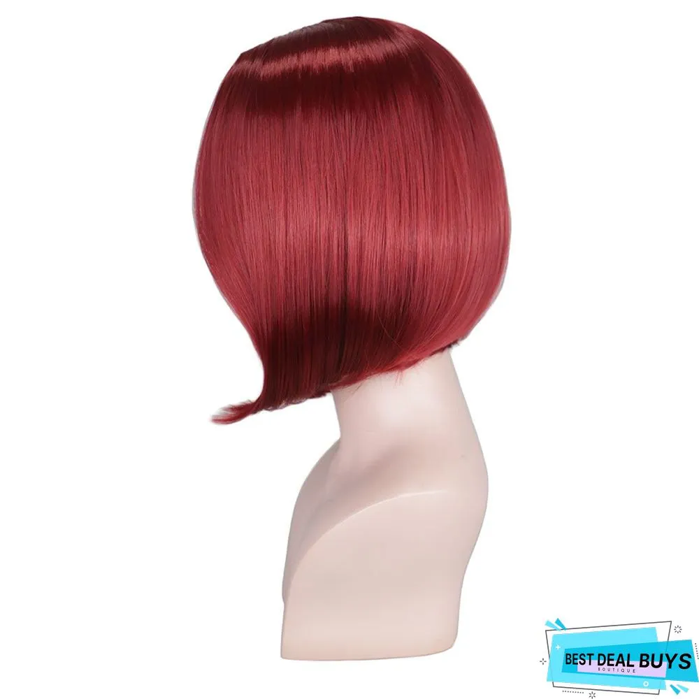 Chemical Fiber High Temperature Silk Women's Medium Split Short Straight Hair