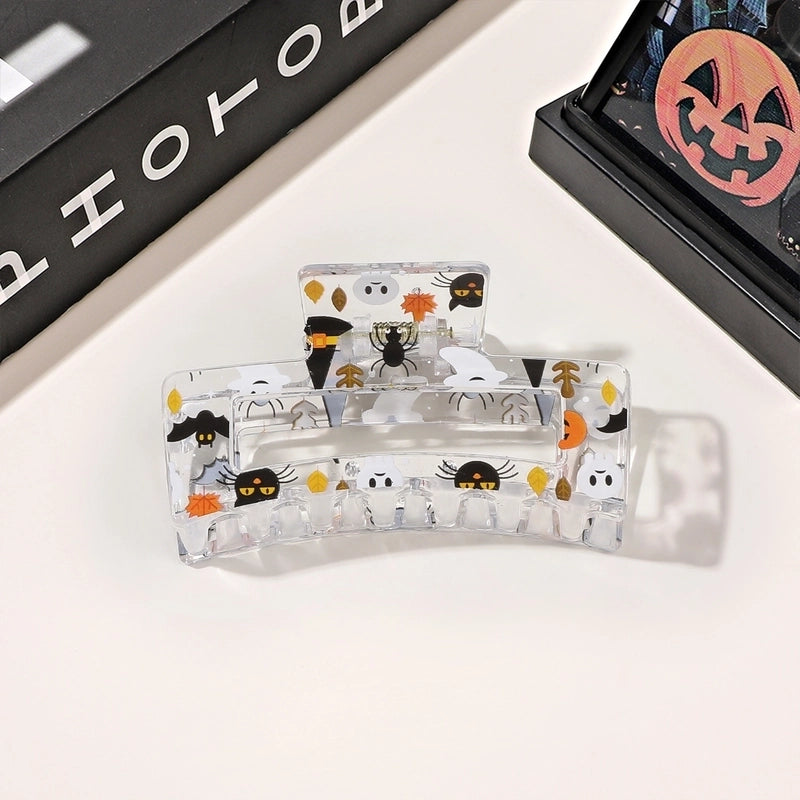 Halloween Minimalist Classic Style Women’s Spider Web Skull Plastic Hair Claws