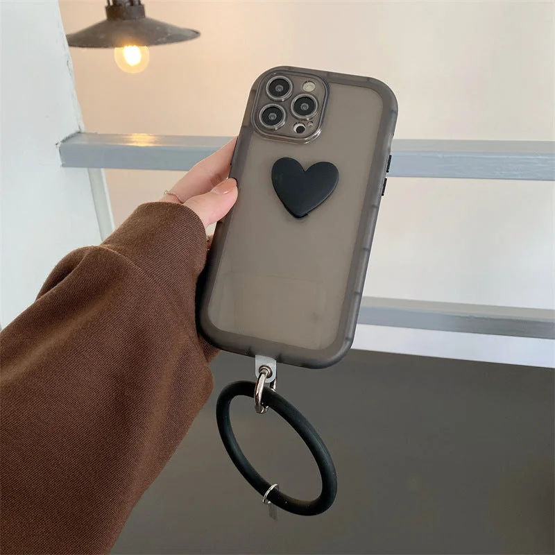 3D Heart Wristband Phone Case
