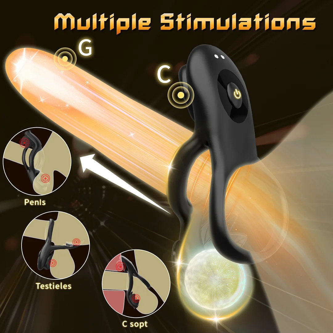 ** App Remote Control Double Motor Vibrating Clit Stimulator & Penis Rings