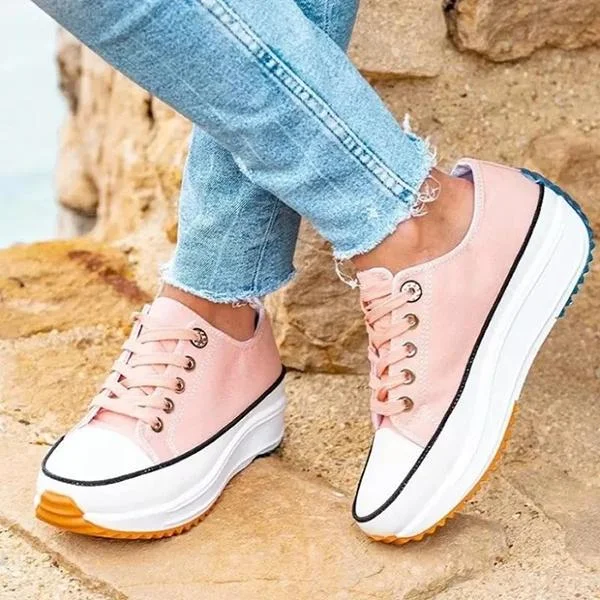Daily Lace Up Non-Slip Platform Sneakers