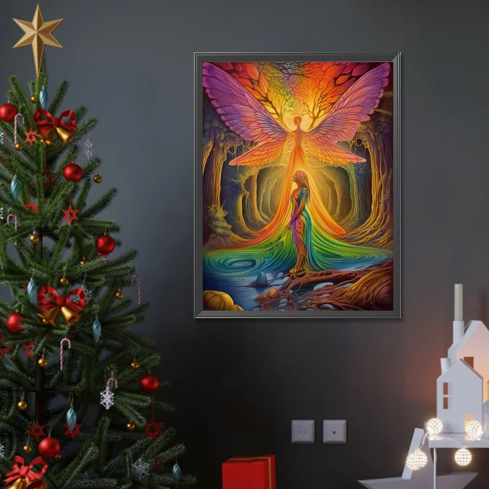 Full Round Diamond Painting 30*40cm - Woman And Fairy