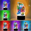 DIY Diamond Painting 7 Color Night Light Lamp Home Decoration Ornament Gift Kit(Snowman)