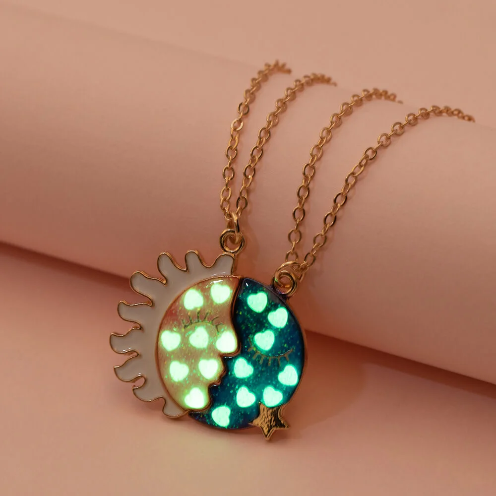 2pcs/3pcs Luminous couple necklace