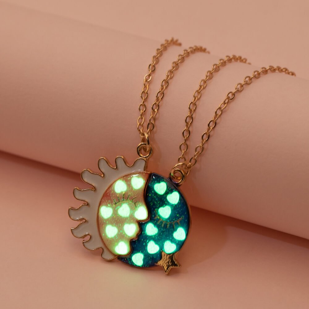 2pcs/3pcs Luminous couple necklace