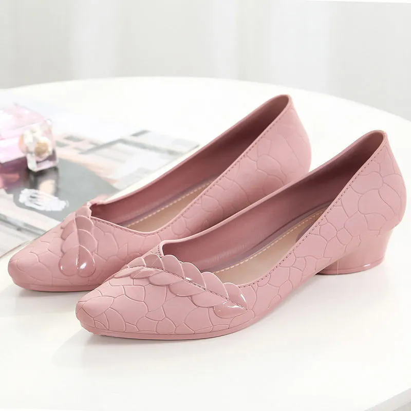 2021 NEW Fashion Women Rainshoes,Low Heel,Waterproof,Rubber Working Galosh,Slip on,Antiskid,PURPLE,PINK,BLUE,DROPSHIPPING