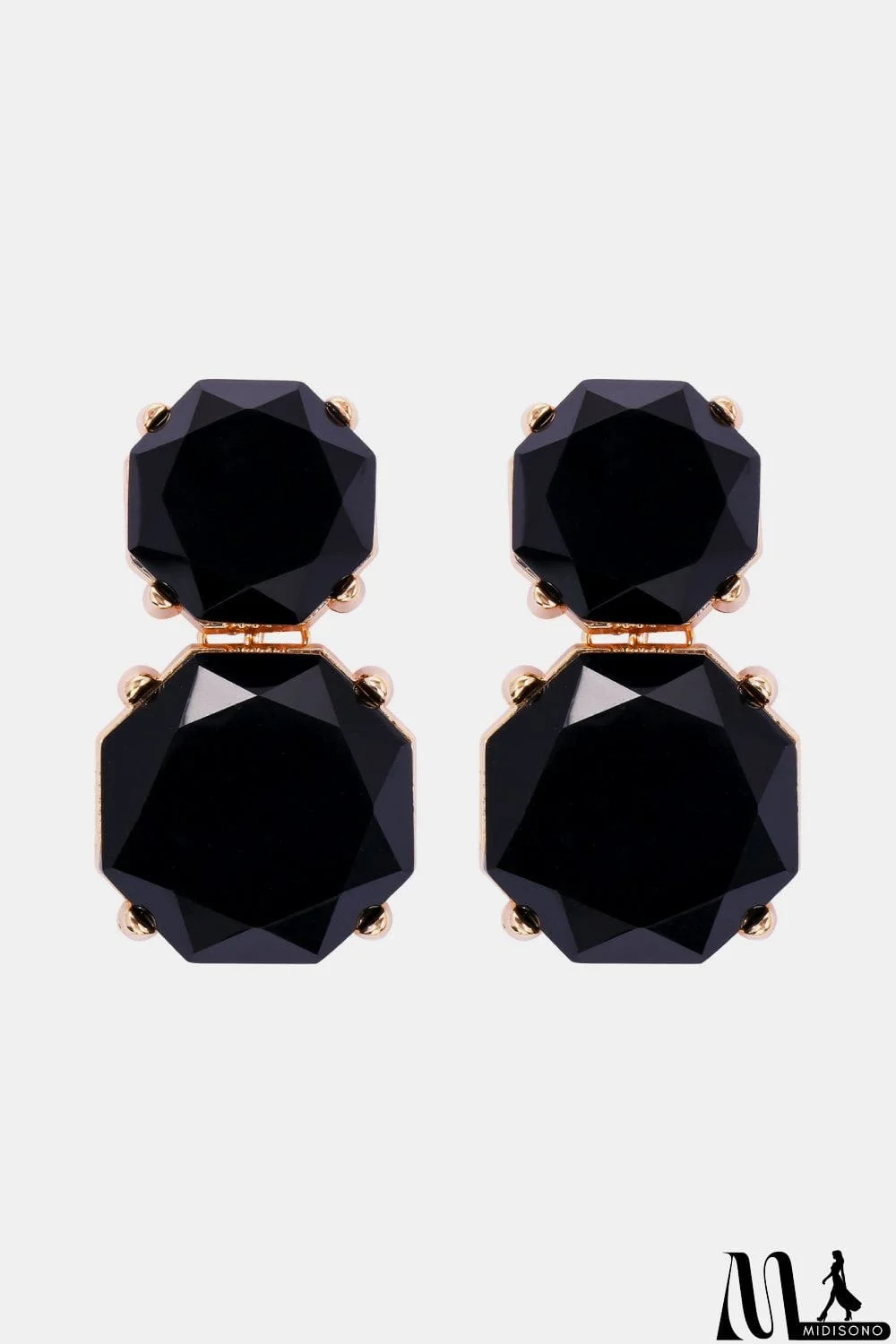 MidiSono - Geometrical Shape Zinc Alloy Frame Dangle Earrings
