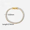 Bling Zircon 18K Golden Shell Bangle Chain Bracelet