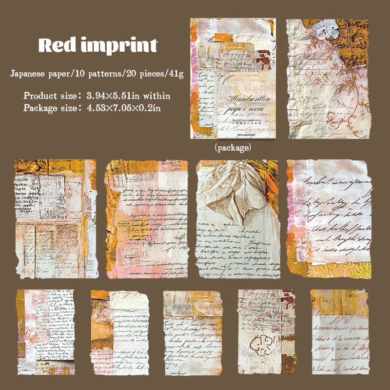 Sticker - Handwritten Paper Room Series Vintage English Text Smudge Landscaping 