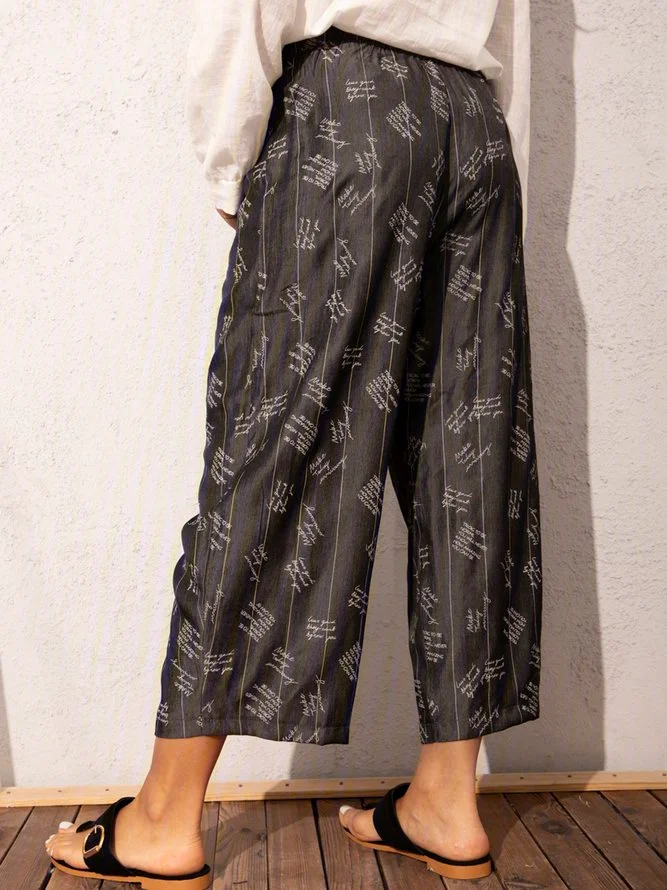 Black Casual Denim Pants