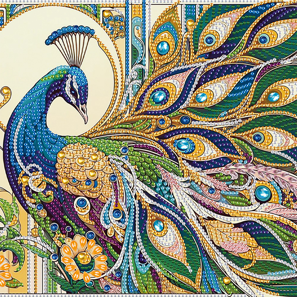 Peacock 30*30cm(canvas) special shaped drill diamond painting