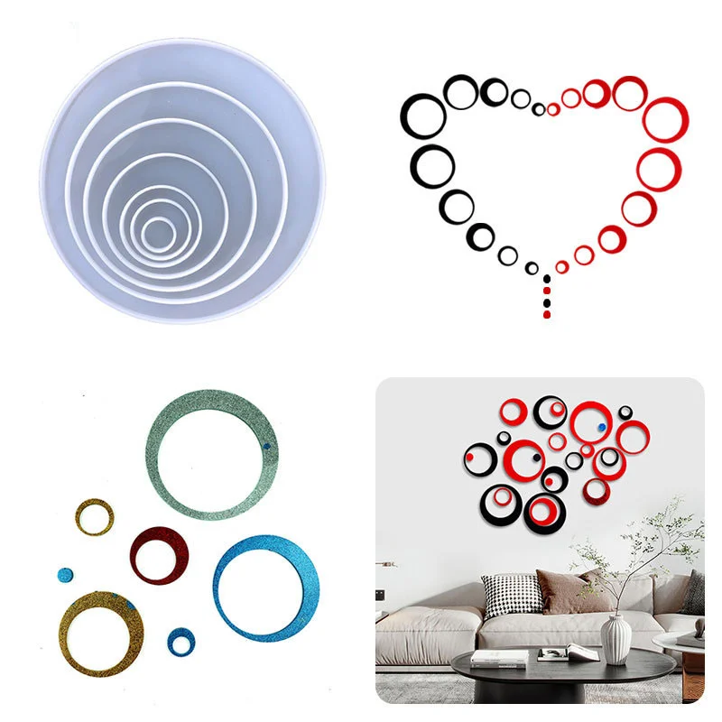 Multi-Circle Wall Decorations Resin Mold