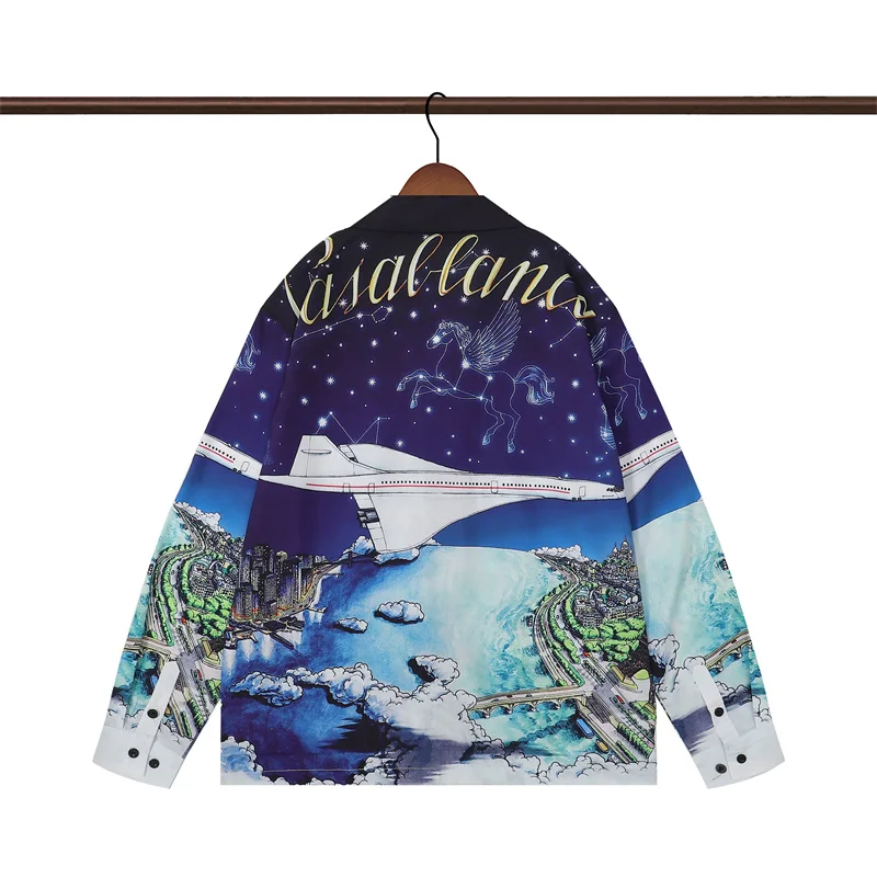 Casablanca 2023 new silk long-sleeved shirt