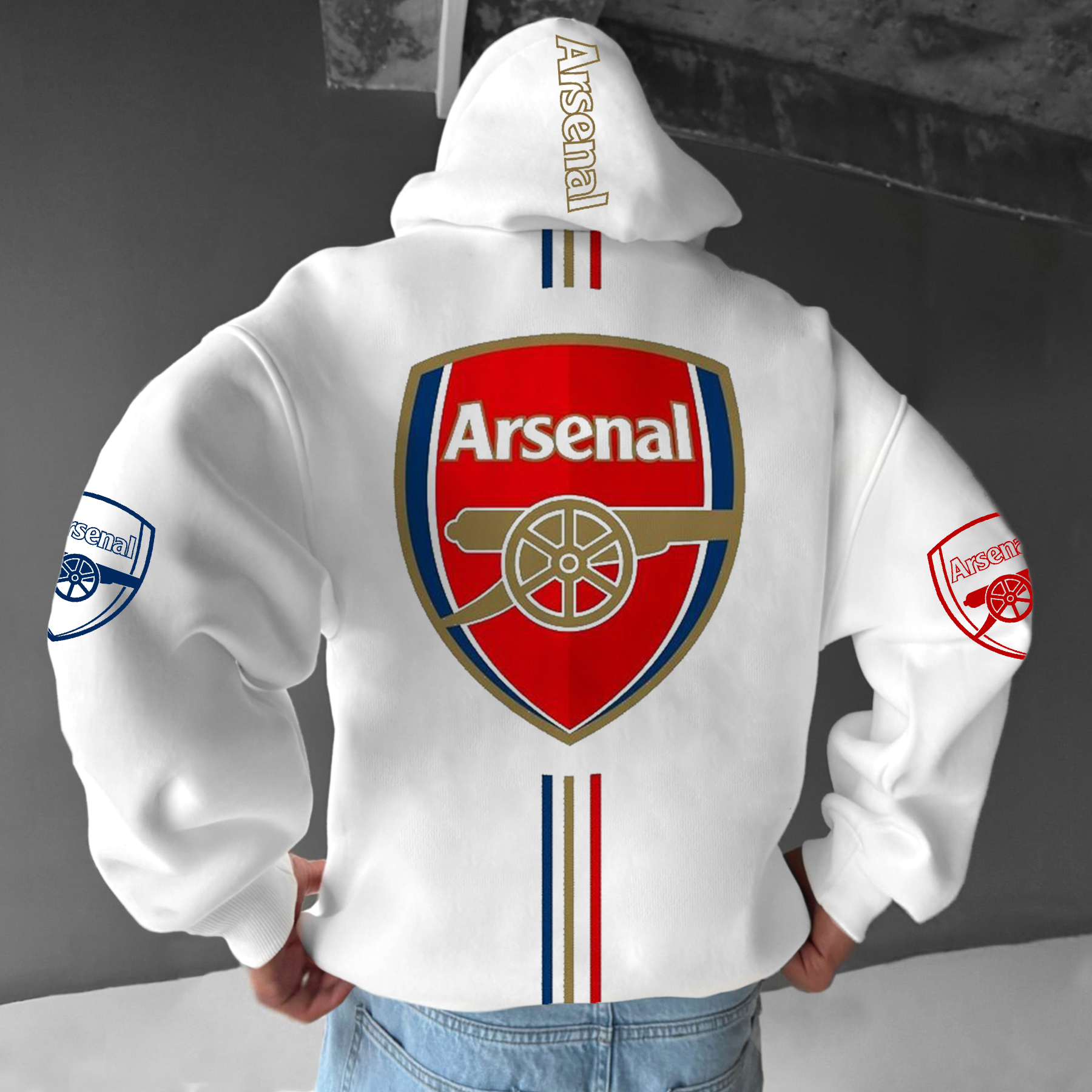 Unisex Football Team Logo Print Jersey Casual Oversized Sweatshirt / TECHWEAR CLUB / Techwear