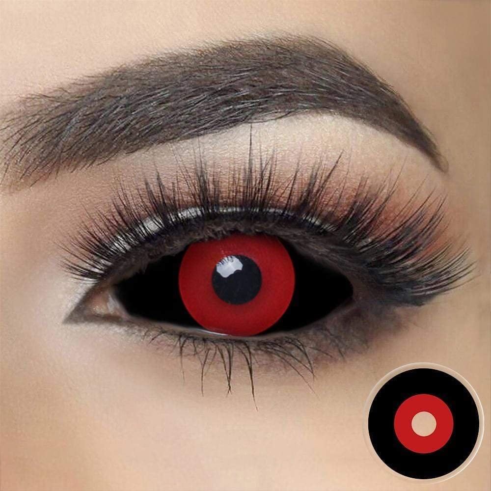 Jigsaw Black And Red Sclera Halloween Lenses