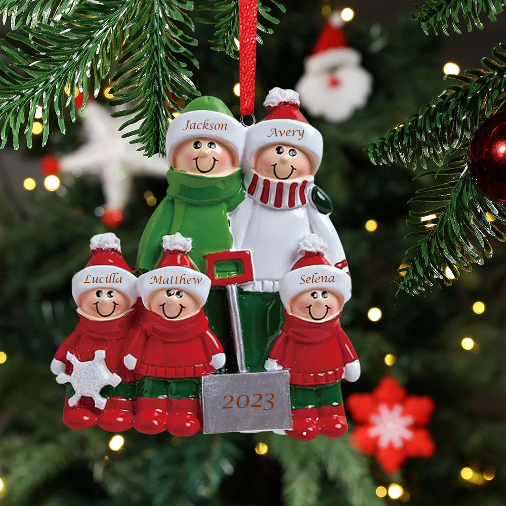 Adorno redondo de cerámica para árbol de Navidad