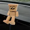 Shaking Wooden Man Figurine Handmade Car Ornaments Action Figure Creative Gifts