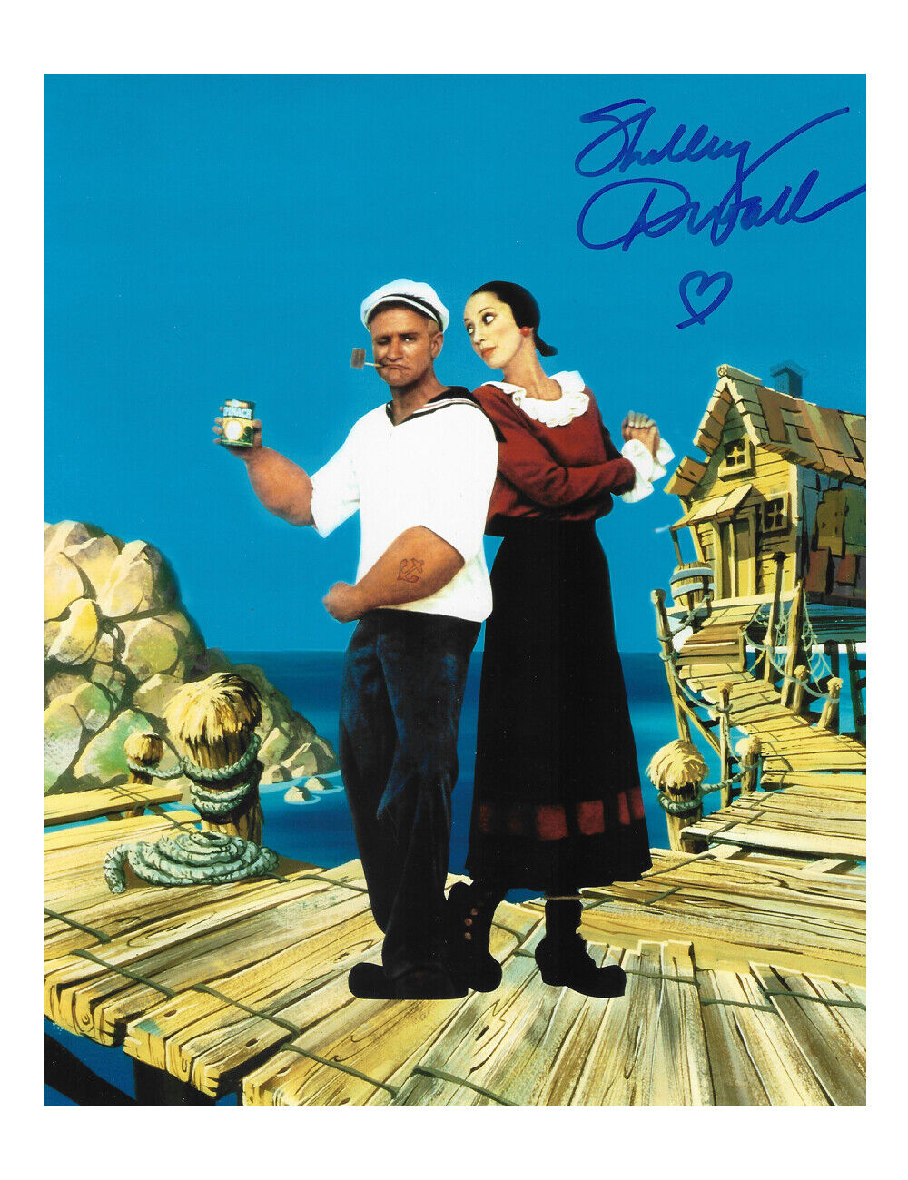 8x10 Popeye Print Signed by Shelley Duvall 100% Authentic With COA