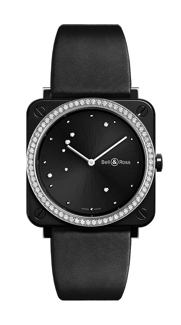 Bell & Ross Instruments BR S Black Diamond Eagle & Diamonds Ladies Watch