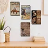4PCS Cowboy - Vintage Metal Signs Set - 20*30cm - Western