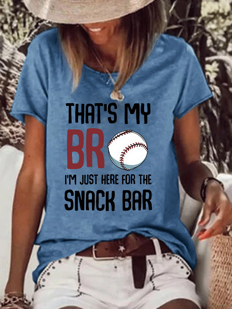 AL™ That's My Bro Baseball T-shirt Raw Hem Tee-xn0508-3-Annaletters