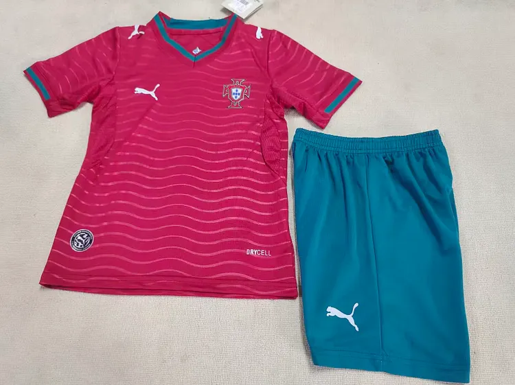 2025-26 Portugal Home World Cup Jersey - Children's Set