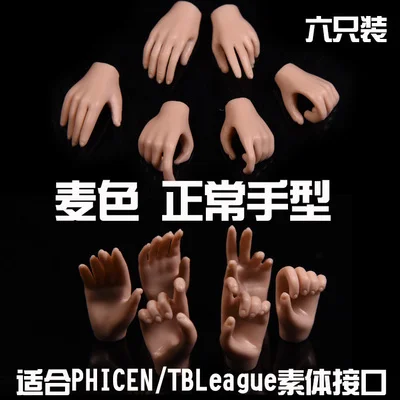 1/6th Pale/Suntan Replaceable Hand Types for 12inch PHICEN/TBleague Female Action Figure-aliexpress
