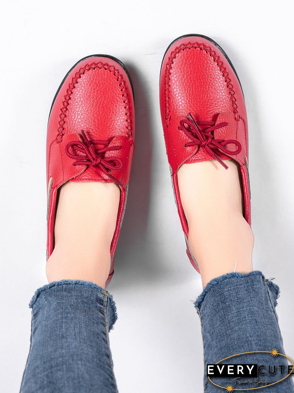 Retro Casual Simple Lace-up Flat Shoes