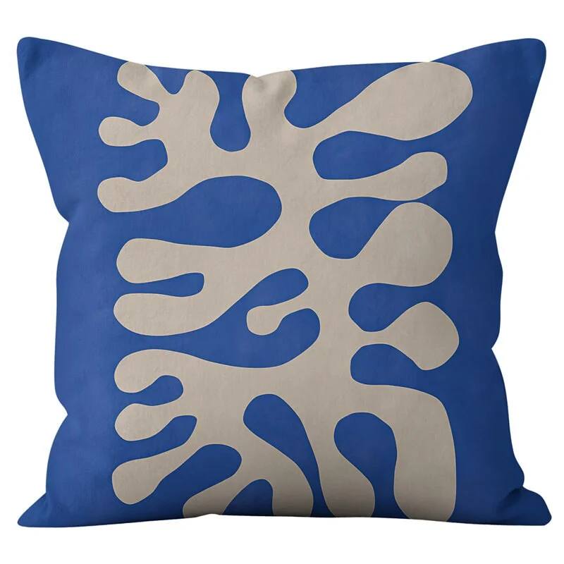 Modern Abstract Geometric Cushion Cover Short Velvet Throw Pillowcase Office Sofa Decorative Pillows Case Minimalist Home Decor