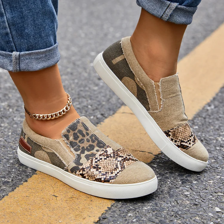 Casual Slip on Platform Sneakers Flat Heel Loafer Shoes shopify Stunahome.com