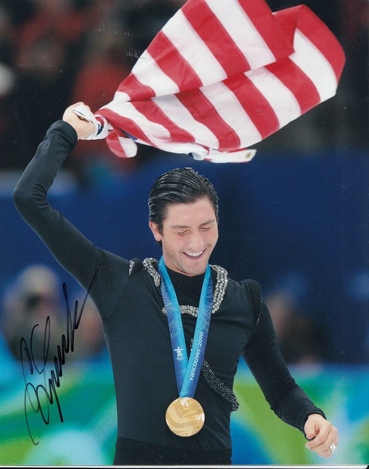 EVAN LYSACEK signed (USA OLYMPIC FIGURE SKATING) 8X10 *OLYMPICS* W/COA #1