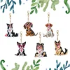 6Pcs Hunde doppelseitig - 5d DIY Handwerk Schlüsselanhänger
