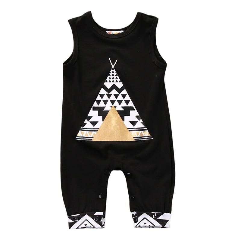 Cute Summer Baby Boys Girls Infant Clothes Tribe Print Romper Jumpsuit one pieces Sleeveless Outfits 0-24Months