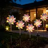 Solar Rainbow Pinwheel Garden Light with LED Solar Lights Solared Powered Wind Spinner Stake Waterproof Decorative Wind Spinner Lawn Lights for Lawn Patio Walkway Flower Bed