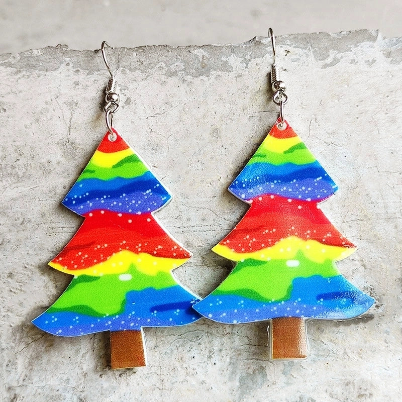 Cute Christmas Tree Gingerbread Arylic Women’s Earrings 1 Pair