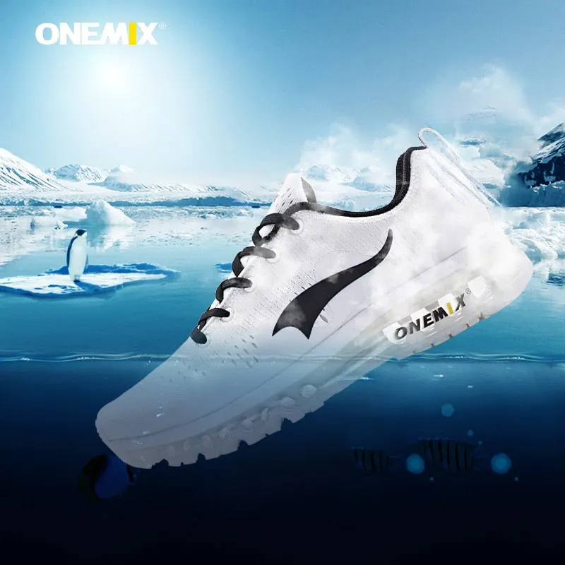 ONEMIX  Summer aircushion Men Running Shoes Sports Sneakers Cushion Breathable Outdoor Air Trainers Men Walking Tennis Shoes