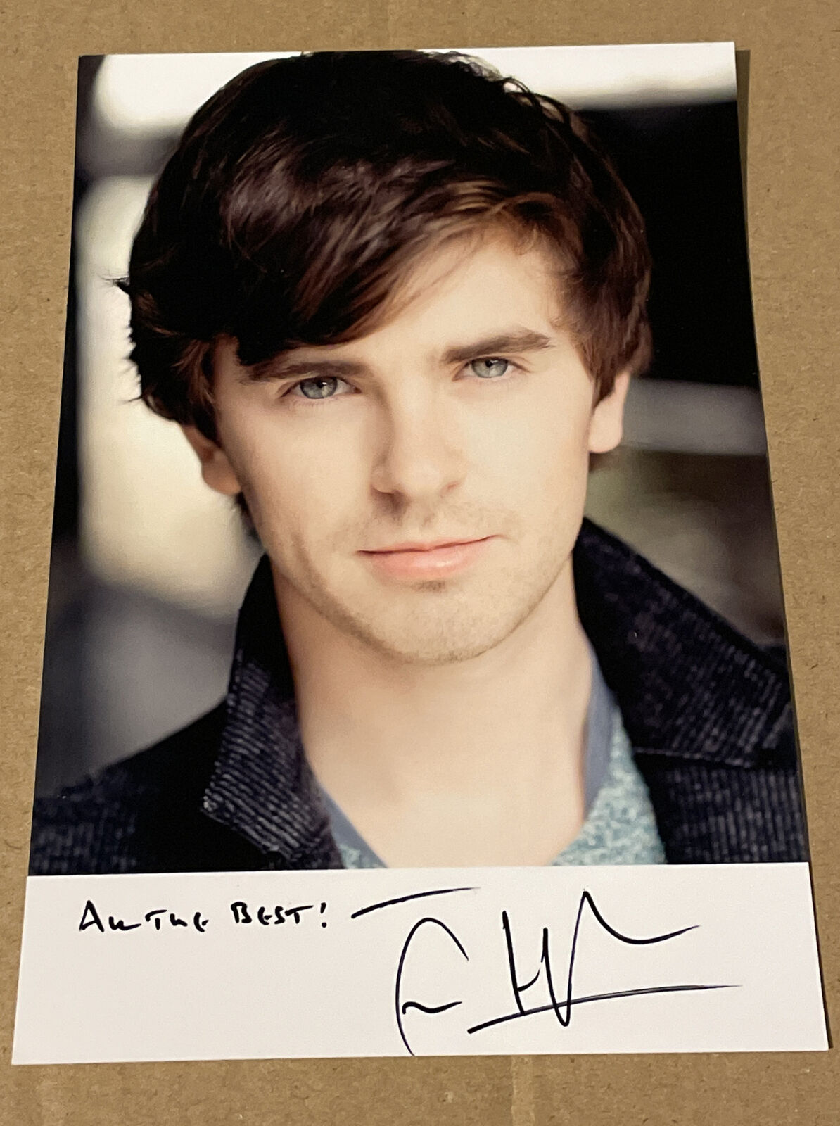 FREDDIE HIGHMORE HAND SIGNED 4x6 Photo Poster painting Autograph ACTOR GOOD DOCTOR Bates Motel