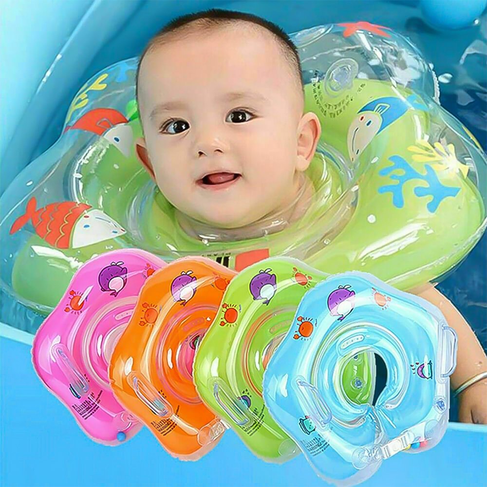 UK Floating Inflatable Newborn Baby Swimming Pool Bath Shower Ring Circle 