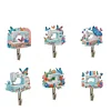 6pcs/set DIY Special-shaped Diamond Painting Wall-mounted Key Hook Kit (Sewing Machine)